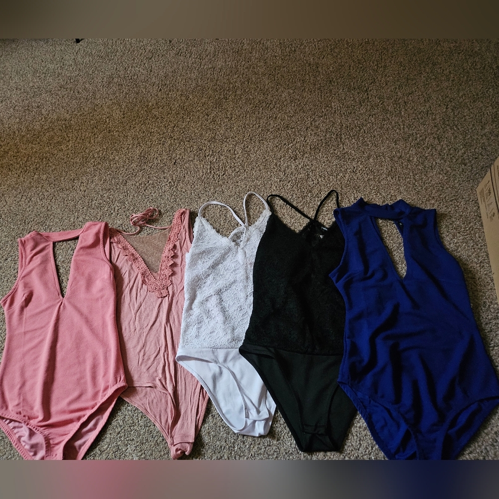 One Piece Set - Pink, Peach White, Black, and Blue